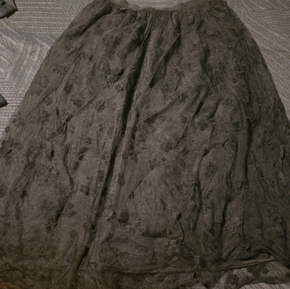 Black Goth Lace Skirt